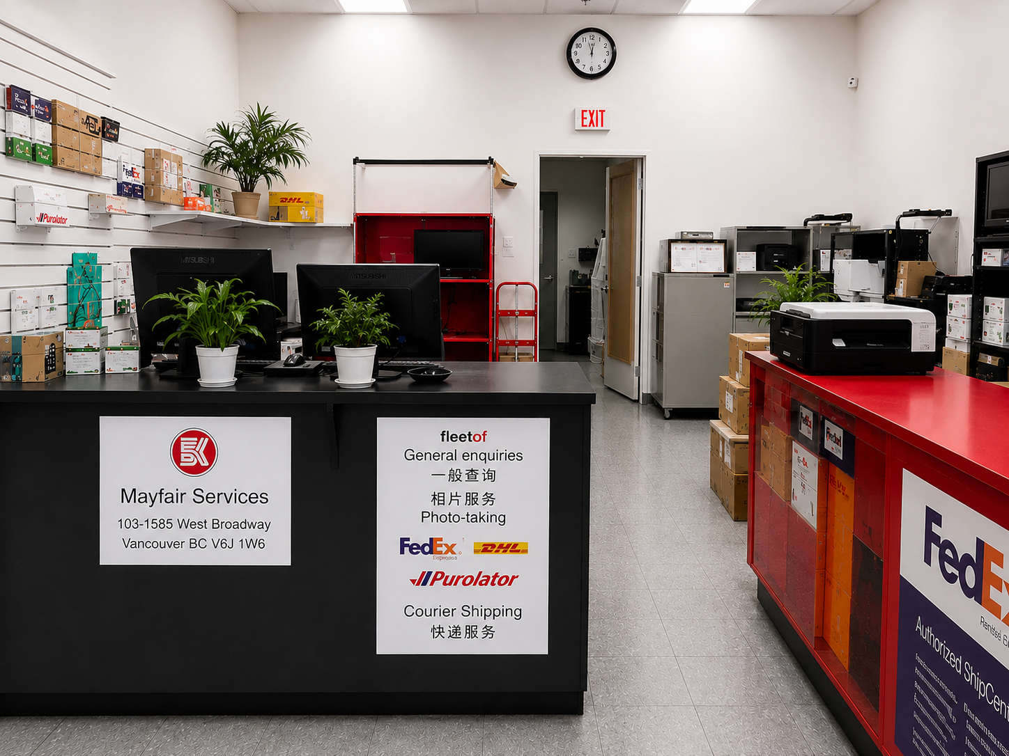 Interior of Mayfair Services